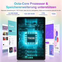 OSCAL Tablet 10 palců 14 GB + 128 GB, rozšiřitelné na 1 TB, Android Pad10 (2023) s FHD IPS displejem, 13+8MP kamerou, osmijádrov